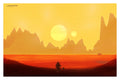 Disney stock chart drawn as a landscape, art print.